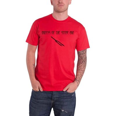 HeyRusty Queens Of The Stone Age | Officiell band T-shirt | Deaf Songs Röd L - T-shirt HeyRusty Queens Of The Stone Age | Officiell band T-shirt | Deaf Songs Röd L - T-shirt