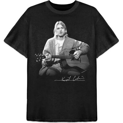 HeyRusty Kurt Cobain - Svart S - Gitarr Live Photo T-shirt HeyRusty Kurt Cobain - Svart S - Gitarr Live Photo T-shirt