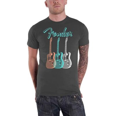 Fender Kull Tripel Gitaarrlogo T-Shirt - Officiell Fender Kull Tripel Gitaarrlogo T-Shirt - Officiell