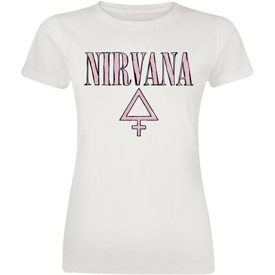 Nirvana Vit XL Kvinnors Skinny T-Shirt - Kläder Nirvana Vit XL Kvinnors Skinny T-Shirt - Kläder