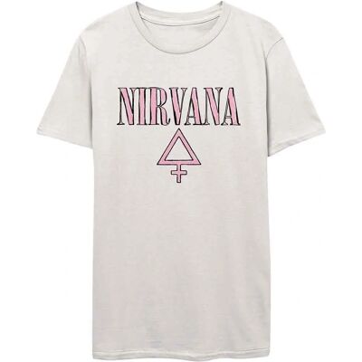 Nirvana Dam T-shirt Vit XXL - Bandlogga Top Nirvana Dam T-shirt Vit XXL - Bandlogga Top