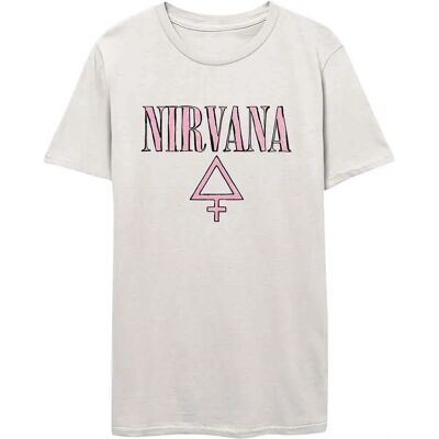 Nirvana Dam T-shirt Vit XXL - Bandlogga Top Nirvana Dam T-shirt Vit XXL - Bandlogga Top