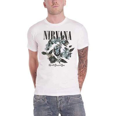 Nirvana Heart Shaped Box T-Paita - Valkoinen - Unisex - Lyhythihainen Nirvana Heart Shaped Box T-Paita - Valkoinen - Unisex - Lyhythihainen