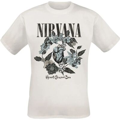 Maglietta Nirvana Heart Shaped Box Bianca - T-Shirt Maglietta Nirvana Heart Shaped Box Bianca - T-Shirt