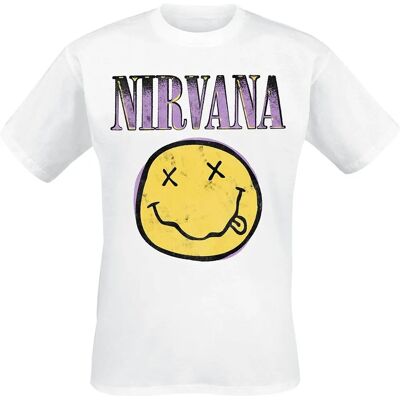 Nirvana Stor Vit Unisex T-Shirt - Casual Kläder Nirvana Stor Vit Unisex T-Shirt - Casual Kläder