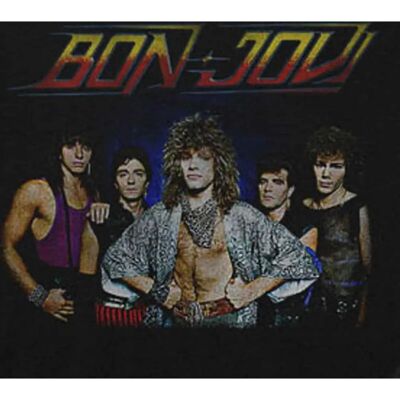 Bon Jovi Tour '84 Svart T-shirt - T-shirt Bon Jovi Tour '84 Svart T-shirt - T-shirt