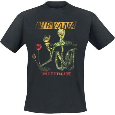 Nirvana Incesticide Svart T-shirt - Kortärmad - Officiell Nirvana Incesticide Svart T-shirt - Kortärmad - Officiell