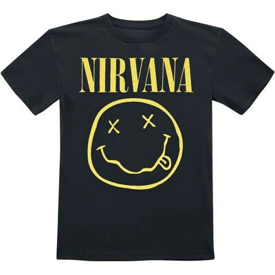 Unisex børne T-shirt Nirvana Kids Smiley - Økologisk Bomuld - Rund Hals Unisex børne T-shirt Nirvana Kids Smiley - Økologisk Bomuld - Rund Hals