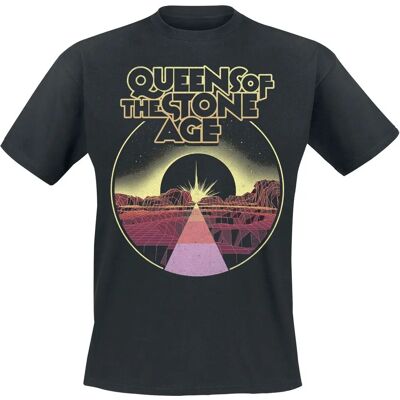 Queens Of The Stone Age Warp Planet Lyhythihainen T-Paita - Miehet - Musta - Virallinen tavara Queens Of The Stone Age Warp Planet Lyhythihainen T-Paita - Miehet - Musta - Virallinen tavara