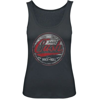 Johnny Cash Rock And Roll Top - Female - XL - Schwarz - Top Johnny Cash Rock And Roll Top - Female - XL - Schwarz - Top