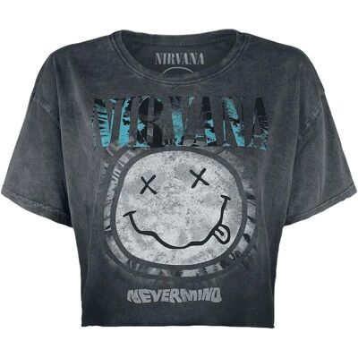 Nirvana Nevermind Kurzarm T-Shirt - Damen - S - Grau Nirvana Nevermind Kurzarm T-Shirt - Damen - S - Grau