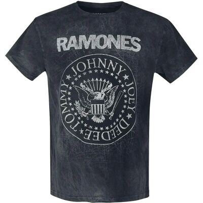 Ramones Hey Ho Let's Go Schwarzes T-Shirt - Kurzarm - Offizielles Merch Ramones Hey Ho Let's Go Schwarzes T-Shirt - Kurzarm - Offizielles Merch