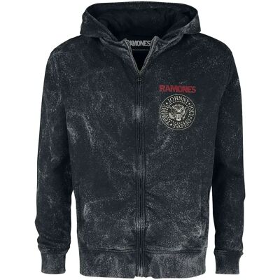 Ramones Crest Hettegenser - S-XXL - Mann - Svart Ramones Crest Hettegenser - S-XXL - Mann - Svart