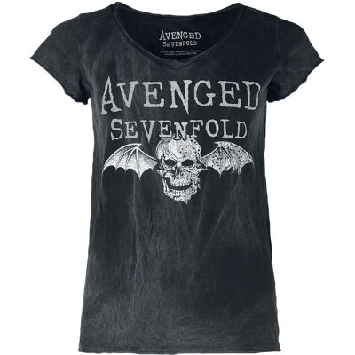 Avenged Sevenfold Deathbat Schwarzes Kurzarm T-Shirt - Damen/Herren Avenged Sevenfold Deathbat Schwarzes Kurzarm T-Shirt - Damen/Herren