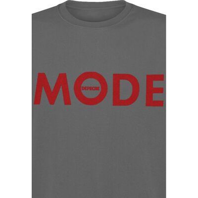 Depeche Mode Rødt Logo Kortærmet T-Shirt - Herre - Antracit - Normal Pasform - T-Shirt Depeche Mode Rødt Logo Kortærmet T-Shirt - Herre - Antracit - Normal Pasform - T-Shirt