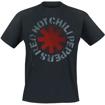 Red Hot Chili Peppers - Stencil Black - T-Paita - Lyhythihainen - Mies Red Hot Chili Peppers - Stencil Black - T-Paita - Lyhythihainen - Mies