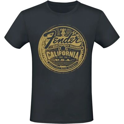 Fender California Herren Schwarzes Kurzarm T-Shirt Fender California Herren Schwarzes Kurzarm T-Shirt