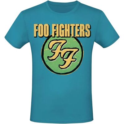 Foo Fighters - Logo - Lyhythihainen T-paita - S:stä 3XL:ään - Sininen - Rento Foo Fighters - Logo - Lyhythihainen T-paita - S:stä 3XL:ään - Sininen - Rento