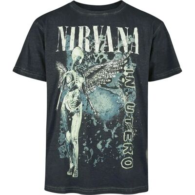 Nirvana In Utero Vertical Musta T-paita Nirvana In Utero Vertical Musta T-paita