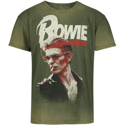 David Bowie lyhythihainen T-paita - Vihreä - Puuvilla - Normaali istuvuus - T-paita David Bowie lyhythihainen T-paita - Vihreä - Puuvilla - Normaali istuvuus - T-paita