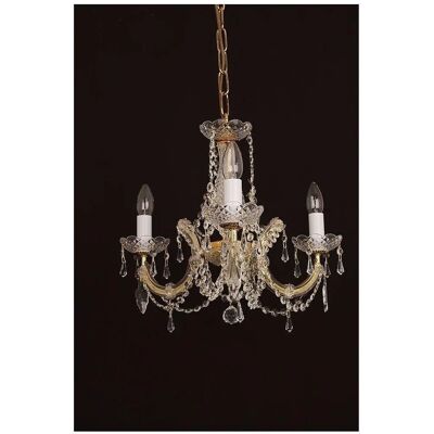 Impex Lighting - Marie Theresa Glass Gold 3 Arm - Gold Impex Lighting - Marie Theresa Glass Gold 3 Arm - Gold