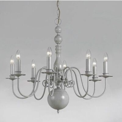 Impex Lighting Bologna Flemish Grey 8 Arm Chandelier - Chandelier Impex Lighting Bologna Flemish Grey 8 Arm Chandelier - Chandelier