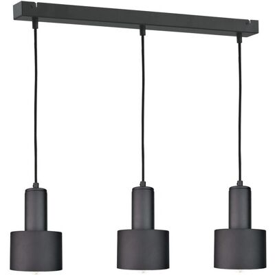 Keter Lighting Luce Bar Pendant Ceiling Light - Black - 60cm Keter Lighting Luce Bar Pendant Ceiling Light - Black - 60cm