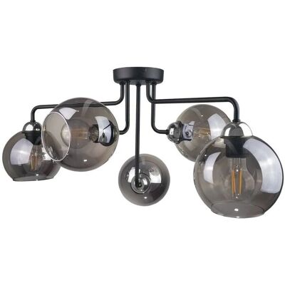 Keter Lighting Cosmo Multi Arm Ceiling Light - Black, Silver - 70cm Keter Lighting Cosmo Multi Arm Ceiling Light - Black, Silver - 70cm