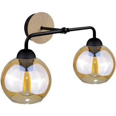 Keter Lighting Melle Wall Lamp Wood - Wall Lamp - Dimmable Keter Lighting Melle Wall Lamp Wood - Wall Lamp - Dimmable