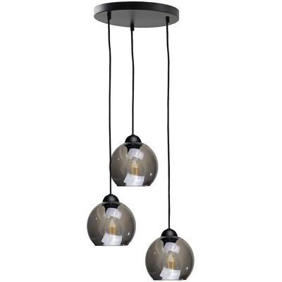 Keter Lighting Yuno Cluster Pendant Ceiling Light - Black - 30cm - E27 Keter Lighting Yuno Cluster Pendant Ceiling Light - Black - 30cm - E27