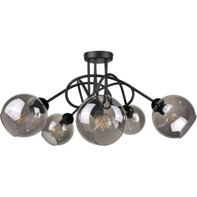 Keter Lighting Keter Ring Multi Arm Semi Flush Ceiling Light - Ceiling Light Keter Lighting Keter Ring Multi Arm Semi Flush Ceiling Light - Ceiling Light