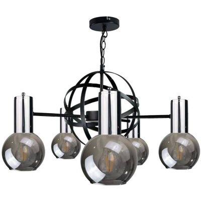 Keter Lighting Planet Pendant Ceiling Light - Black, Silver, 60cm - Ceiling Light Keter Lighting Planet Pendant Ceiling Light - Black, Silver, 60cm - Ceiling Light