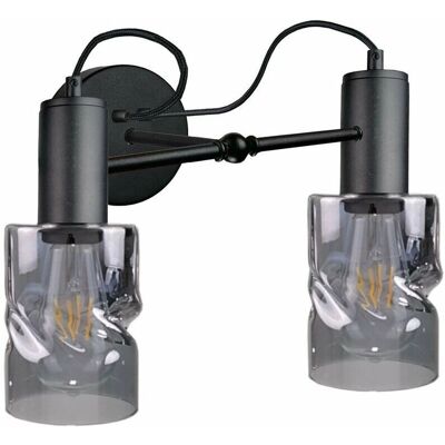Keter Lighting Inger Wall Lamp - Black - 25cm - E27 - Wall Lamp Keter Lighting Inger Wall Lamp - Black - 25cm - E27 - Wall Lamp