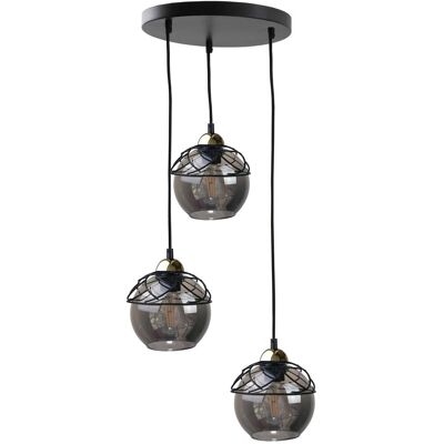 Keter Lighting Mera Cluster Pendant Ceiling Light - Black - 30cm - E27 Keter Lighting Mera Cluster Pendant Ceiling Light - Black - 30cm - E27