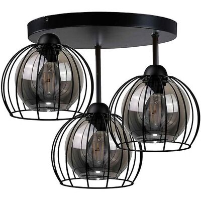 Keter Lighting Solo Semi Flush Light - Black - 30cm - E27 Keter Lighting Solo Semi Flush Light - Black - 30cm - E27
