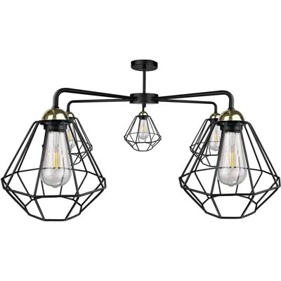 Keter Lighting Foskal Semi Flush Light Black - Semi Flush Light Keter Lighting Foskal Semi Flush Light Black - Semi Flush Light