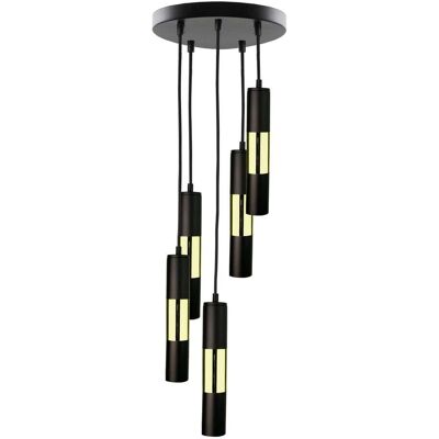 Keter Magnum Cluster Pendant Ceiling Light - Black, Gold, 30cm - Ceiling Light Keter Magnum Cluster Pendant Ceiling Light - Black, Gold, 30cm - Ceiling Light