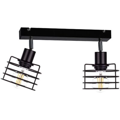 Keter Viva Twin Ceiling Spotlight - Black - 50cm - E27 Keter Viva Twin Ceiling Spotlight - Black - 50cm - E27