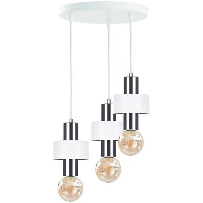 Keter Unica Cluster Pendant Ceiling Light - White, Silver - 120cm Keter Unica Cluster Pendant Ceiling Light - White, Silver - 120cm