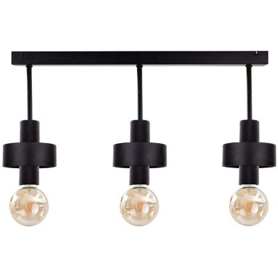 Keter Unica Ceiling Spotlight Bar - Black - 60cm - 3 E27 Keter Unica Ceiling Spotlight Bar - Black - 60cm - 3 E27