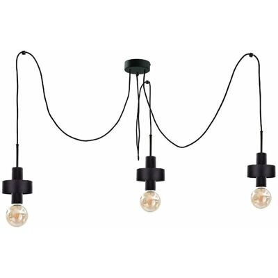 Keter Unica Cluster Pendant Ceiling Light - Black - 3 E27 Keter Unica Cluster Pendant Ceiling Light - Black - 3 E27
