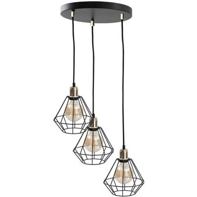 Keter Foskal Cluster Gold Ceiling Light - 3 E27 - 32cm Keter Foskal Cluster Gold Ceiling Light - 3 E27 - 32cm