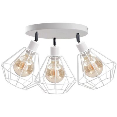 Keter Lighting Fokal Ceiling Spotlight Cluster - White - Adjustable Dimmable - 3x E27 Keter Lighting Fokal Ceiling Spotlight Cluster - White - Adjustable Dimmable - 3x E27