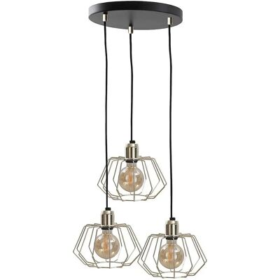 Keter Lighting Laya Cluster Ceiling Light - Gold - 32cm - 3 E27 Keter Lighting Laya Cluster Ceiling Light - Gold - 32cm - 3 E27