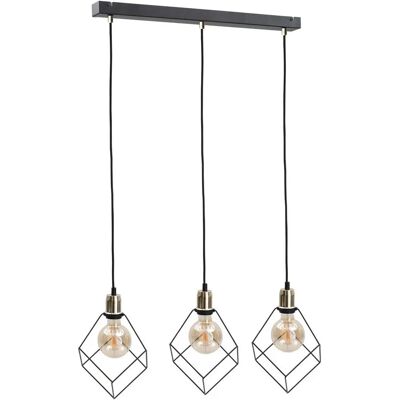 Keter Ruben Bar Pendant Ceiling Light - Gold - 3 E27 - 60cm Keter Ruben Bar Pendant Ceiling Light - Gold - 3 E27 - 60cm