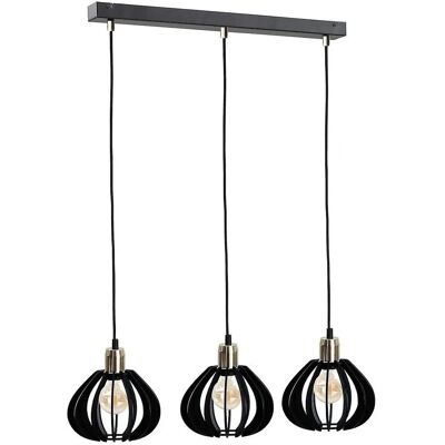 Keter Lighting Gemma Bar Pendant Ceiling Light - Black, Gold, 60cm - Ceiling Light Keter Lighting Gemma Bar Pendant Ceiling Light - Black, Gold, 60cm - Ceiling Light