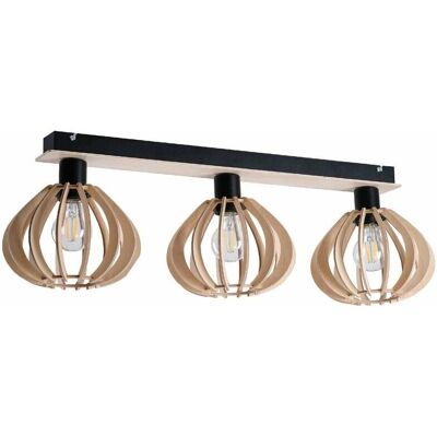 Keter Nicoleta Ceiling Spotlight Bar Black - 62cm - 3x E27 Keter Nicoleta Ceiling Spotlight Bar Black - 62cm - 3x E27