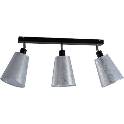 Keter Lighting Eva Ceiling Spotlight Bar - Ceiling Spotlight Bar, Silver, 3x E27 Keter Lighting Eva Ceiling Spotlight Bar - Ceiling Spotlight Bar, Silver, 3x E27