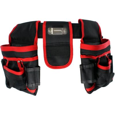 SPARES2GO - Heavy Duty 20 Pocket Double - Tool Belt Pouch SPARES2GO - Heavy Duty 20 Pocket Double - Tool Belt Pouch