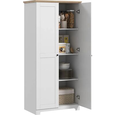 HOMCOM - 172cm Pantry Cabinet - White - Storage cabinet HOMCOM - 172cm Pantry Cabinet - White - Storage cabinet